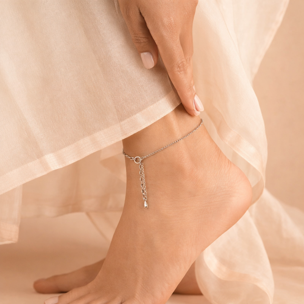 Raw Pyrite Anklet