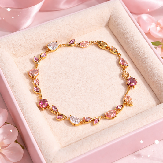 Tulip Floral Bracelet -18K Coquette Flower Bracelet