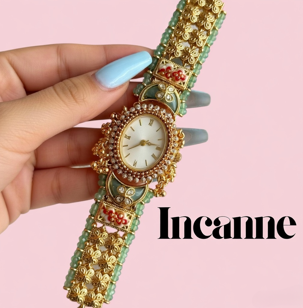 Garden Bloom 18k Gold- Plated Kashmiri watch