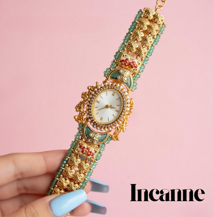 Garden Bloom 18k Gold- Plated Kashmiri watch