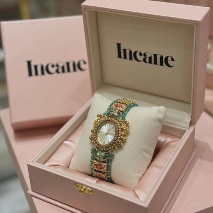 Garden Bloom 18k Gold- Plated Kashmiri watch